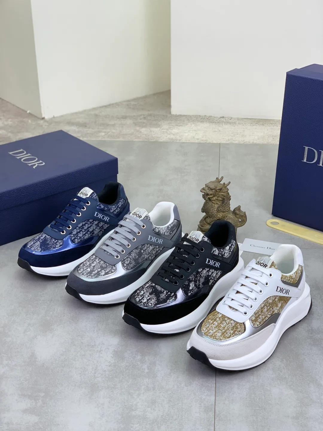 Men's Men's Shoes💰P420💰[New Style]🆘[Dior] 2025 Dior Original Lace-up Low-top Men's Shoes Classic casual shoes🔥This model is the official flagship model, with high quality and made by famous original designers. It is made of high-quality cowhide with original materials➕comfortable and breathable mesh lining➕pigskin insole. The perfect last shape and generous and fashionable design have attracted many consumers. Suitable for drivers to drive🚗. What you want is the best quality in the market. Color 4️⃣Code number: 38--44 (45 customized)